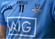 23 February 2014; A detailed view of the Dublin jersey. Allianz Hurling League, Division 1A, Round 2, Dublin v Clare, Parnell Park, Dublin. Picture credit: Stephen McCarthy / SPORTSFILE