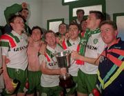 22 May 1993; The Cork City team celebrate with the Premier Division trophy after the Harp Lager National League Premier Division Final play-off match between Shelbourne and Cork City at the RDS Arena in Dublin. Photo by David Maher/Sportsfile