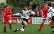 14 March 1999; David Ward of Dundalk in action against Patsy Freyne of Cork City during the Harp Lager National League Premier Division match between Cork City and Dundalk at Turners Cross in Cork. Photo by David Maher/Sportsfile