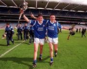 18 April 1999; Declan Walsh, left, and Gary Farmer of St Flannan's celebrate after the GAA All-Ireland Post Primary Senior A Schools Hurling Croke Cup Final match between St Flannan's Ennis, Clare and St Kieran's Kilkenny at Croke Park in Dublin. Photo by Matt Browne/Sportsfile