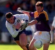 18 April 1999; Diarmuid Blake of St Jarlath's in action against Keith Madigan of Good Counsel during GAA All-Ireland Post Primary Senior A Schools Football Hogan Cup Final match between St Jarlath's Tuam, Galway and Good Counsel New Ross, Wexford at Croke Park in Dublin. Photo by Matt Browne/Sportsfile