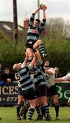 17 April 1999; Eddie Halvey of Shannon wins a lineout during the AIB All-Ireland League Division 1 semi-final match between Cork Constitution RFC and Shannon RFC at Temple Hill in Cork. Photo by Aoife Rice/Sportsfile