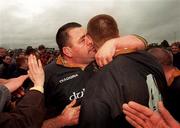 17 April 1999; Jimmy Screene of Buccaneers celebrates after the AIB All-Ireland League Division 1 match between Buccaneers RFC and Lansdowne RFC at Moher Road in Ballinasloe, Galway. Photo by Matt Browne/Sportsfile