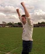 17 April 1999; John Kelly of Cork Constitution celebrates after the AIB All-Ireland League Division 1 semi-final match between Cork Constitution RFC and Shannon RFC at Temple Hill in Cork. Photo by Brendan Moran/Sportsfile
