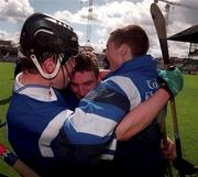 18 April 1999; St Flannan's players celebrate after the GAA All-Ireland Post Primary Senior A Schools Hurling Croke Cup Final match between St Flannan's Ennis, Clare and St Kieran's Kilkenny at Croke Park in Dublin. Photo by Ray Lohan/Sportsfile