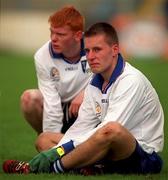 18 April 1999; A dejected Tomas Griffin, right, and Damien Burke of St Jarlath's after GAA All-Ireland Post Primary Senior A Schools Football Hogan Cup Final match between St Jarlath's Tuam, Galway and Good Counsel New Ross, Wexford at Croke Park in Dublin. Photo by Matt Browne/Sportsfile