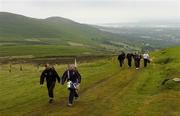 30 July 2005; Competitors arrive for the M Donnelly Poc Fada na hEireann Final. Annaverna Mountain Ravensdale, Cooley Mountains, Co. Louth. Picture credit; Damien Eagers / SPORTSFILE