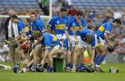 31 July 2005; The Tipperary team prepare for the game after posing for the team photograph. Guinness All-Ireland Hurling Championship, Quarter-Final, Galway v Tipperary, Croke Park, Dublin. Picture credit; Brendan Moran / SPORTSFILE