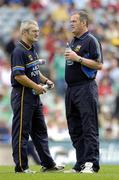 31 July 2005; Tipperary manager Ken Hogan, right, in conversation with selector Colm Bonnar. Guinness All-Ireland Hurling Championship, Quarter-Final, Galway v Tipperary, Croke Park, Dublin. Picture credit; Brendan Moran / SPORTSFILE