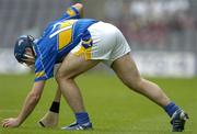 31 July 2005; Eoin Kelly, Tipperary, places the sliotar as he prepares to take a sideline cut. Guinness All-Ireland Hurling Championship, Quarter-Final, Galway v Tipperary, Croke Park, Dublin. Picture credit; Brendan Moran / SPORTSFILE