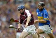 31 July 2005; Damien Hayes, Galway, in action against Hugh Moloney, Tipperary. Guinness All-Ireland Hurling Championship, Quarter-Final, Galway v Tipperary, Croke Park, Dublin. Picture credit; Brendan Moran / SPORTSFILE