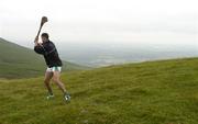 30 July 2005; Niall Quinn representing Dublin in action during the M Donnelly Poc Fada na hEireann Final. Annaverna Mountain Ravensdale, Cooley Mountains, Co. Louth. Picture credit; Damien Eagers / SPORTSFILE