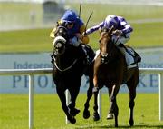 7 August 2005; Tropical Lady, right, with Kevin Manning up, on their way to winning the Royal Whip Stakes from eventual second placed Cairdeas with Pat Smullen. Curragh Racecourse, Co. Kildare. Picture credit; Matt Browne / SPORTSFILE