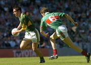 7 August 2005; Declan O'Sullivan, Kerry, in action against James Nallen, Mayo. Bank of Ireland Senior Football Championship Quarter-Final, Kerry v Mayo, Croke Park, Dublin. Picture credit; David Maher / SPORTSFILE