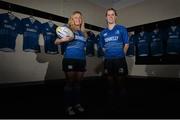 27 February 2014; Donnelly, Ireland’s leading fresh fruit and vegetable supplier, has been announced as the official new sponsor of the Leinster Women’s Rugby Team.The three year sponsorship deal will see the Donnelly logo appear on the Leinster Women’s Rugby team jersey as well as on items of the match-day and non-match-day training kit. Donnelly will also maximize the sponsorship through above-the-line and below-the-line promotional campaigns entitled ‘Powering the Mighty’ which will involve a complete marketing and PR campaign across Online, Social, and Print, as well as a high level of involvement at all levels of Leinster Women’s Rugby. Pictured are Leinster players Sharon Lynch, left, and Fionnuala Gleeson. Donnybrook Stadium, Donnybrook, Dublin. Picture credit: Matt Browne / SPORTSFILE