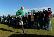 27 February 2014; Ireland's Paul O'Connell arrives for squad training ahead of their RBS Six Nations Rugby Championship match against Italy on Saturday the 8th of March. Ireland Rugby Squad Training, Newforge Country Club, Belfast, Co. Antrim. Picture credit: Oliver McVeigh / SPORTSFILE