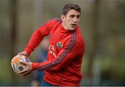 27 February 2014; Munster's Ian Keatley in action during squad training ahead of their Celtic League 2013/14, Round 16, game against Scarlets on Saturday. Munster Rugby Squad Training, Cork Institute of Technology, Bishopstown, Cork. Picture credit: Diarmuid Greene / SPORTSFILE