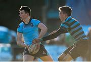 27 February 2014; Ian O'Kelly, St. Michael's College, is tackled by Tom Dempsey, St. Gerard's College. Beauchamps Leinster Schools Junior Cup, Quarter-Final, St. Gerard's College v St. Michael's College, Templeville Road, Dublin. Picture credit: Dáire Brennan / SPORTSFILE