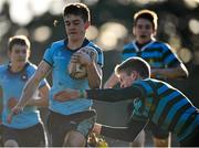 27 February 2014; Chris Carey, St. Michael's College, is tackled by Ben Geoghegan, St. Gerard's College. Beauchamps Leinster Schools Junior Cup, Quarter-Final, St. Gerard's College v St. Michael's College, Templeville Road, Dublin. Picture credit: Dáire Brennan / SPORTSFILE