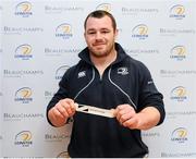 28 February 2014; Leinster's Cian Healy draws out the name of Belvedere College during the Leinster Schools’ Junior Cup Semi-Finals Draw. Leinster Rugby Head Office, UCD, Belfield, Dublin. Picture credit: Piaras Ó Mídheach / SPORTSFILE