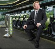 28 February 2014; St.Patrick's Athletic manager Liam Buckley, in attendance at the 2014 SSE Airtricity League Launch. Aviva Stadium, Lansdowne Road, Dublin. Picture credit: David Maher / SPORTSFILE