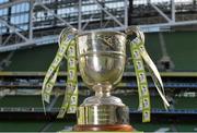 28 February 2014; A general view of the SSE Airtricity First Division Trophy at the 2014 SSE Airtricity League Launch. Aviva Stadium, Lansdowne Road, Dublin. Picture credit: Ramsey Cardy / SPORTSFILE
