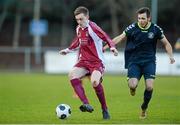 28 February 2014; Joe Woods, NUI Galway, in action against Niall Conran, NUI Maynooth, Eircom Centenary Collingwood Cup Final, UCD Bowl, Belfield, Dublin. Picture credit: Barry Cregg / SPORTSFILE
