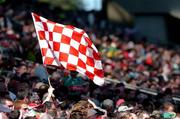 7 August 2005; A Cork flag flying during the game. Bank of Ireland Senior Football Championship Quarter-Final, Galway v Cork, Croke Park, Dublin. Picture credit; David Maher / SPORTSFILE