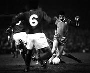 5 February 1985; Paul McGrath, Republic of Ireland, in action against Gaetano Scirea, Italy. Friendly International, Republic of Ireland v Italy, Dalymount Park, Dublin. Picture credit; Ray McManus / SPORTSFILE