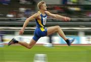 10 August 2005; Vyktor Yastrebov, Ukraine, in action during the Men's Triple Jump Qualification. 2005 IAAF World Athletic Championships, Helsinki, Finland. Picture credit; Pat Murphy / SPORTSFILE