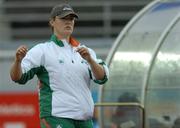 10 August 2005; Eileen O'Keeffe, Ireland, prepares for the Women's Hammer Throw qualification competition. 2005 IAAF World Athletic Championships, Helsinki, Finland. Picture credit; Pat Murphy / SPORTSFILE