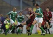 11 August 2005; Tony Grant, Bohemians, in action against Brian McGovern, Bray Wanderers. eircom League, Premier Division, Bohemians v Bray Wanderers, Dalymount Park, Dublin. Picture credit; Brian Lawless / SPORTSFILE