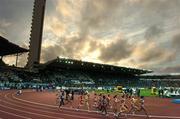 12 August 2005; A general view of the Olympic Stadium during the women's 1500m heats. 2005 IAAF World Athletic Championships, Helsinki, Finland. Picture credit; Pat Murphy / SPORTSFILE