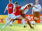 12 August 2005; Ciaran Martyn, Derry City, in action against Sean O'Connor, St Patrick's Athletic. eircom League, Premier Division, St Patrick's Athletic v Derry City, Richmond Park, Dublin. Picture credit; David Maher / SPORTSFILE