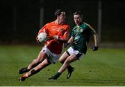 1 March 2014; Stefan Campbell, Armagh, in action against Seamus Kenny, Meath. Allianz Football League, Division 2, Round 3, Meath v Armagh, Páirc Tailteann, Navan, Co. Meath. Picture credit: Ramsey Cardy / SPORTSFILE