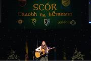 1 March 2014; Clodagh Donovan, Courcey Rovers, Co. Cork, competing in the Solo Singing competition during the All-Ireland Scór na nÓg Championship Finals 2014. TF Royal Theatre, Castlebar, Co. Mayo. Picture credit: Pat Murphy / SPORTSFILE