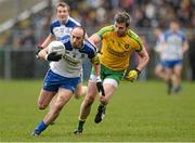 2 March 2014; Gavin Doogan, Monaghan, in action against Christy Toye, Donegal. Allianz Football League, Division 2, Round 3, Donegal v Monaghan, O'Donnell Park, Letterkenny, Co. Donegal. Picture credit: Oliver McVeigh / SPORTSFILE