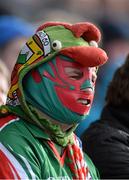 2 March 2014; Mayo supporter Enda Coyne, from Lahardaun, Co. Mayo, watches the game. Allianz Football League, Division 1, Round 3, Mayo v Kerry, Elverys MacHale Park, Castlebar, Co. Mayo. Picture credit: Pat Murphy / SPORTSFILE