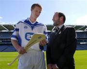 10 August 2005; Sean Kelly, right, GAA President, with Henry Shefflin, Kilkenny, at the announcement that ESB will sponsor the Minor Football and Hurling Championships for the next three years. Croke Park, Dublin. Picture credit; David Maher / SPORTSFILE