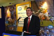 10 August 2005; Padraig McManus, ESB Chief Executive speaking at the announcement that ESB will sponsor the Minor Football and Hurling Championships. Croke Park, Dublin. Picture credit; David Maher / SPORTSFILE