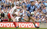 13 August 2005; Colin Moran, Dublin, in action against Gavin Devlin, Tyrone. Bank of Ireland All-Ireland Senior Football Championship Quarter-Final, Dublin v Tyrone, Croke Park, Dublin. Picture credit; Damien Eagers / SPORTSFILE