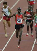 14 August 2005; Benjamin Limo, Kenya, celebrates as he crosses the line to win the Men's 5000m Final. 2005 IAAF World Athletic Championships, Helsinki, Finland. Picture credit; Pat Murphy / SPORTSFILE