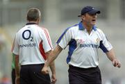 14 August 2005; Anthony Daly, Clare manager, right, with Cork manager John Allen. Guinness All-Ireland Senior Hurling Championship Semi-Final, Cork v Clare, Croke Park, Dublin. Picture credit; Damien Eagers / SPORTSFILE