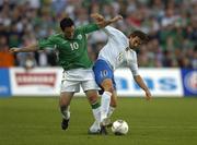 17 August 2005; Andy Reid, Republic of Ireland, in action against Alessandro Del Peiro, Italy. International Friendly, Republic of Ireland v Italy, Lansdowne Road, Dublin. Picture credit; Matt Browne / SPORTSFILE