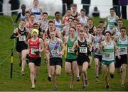 2 March 2014; Action during the Junior Men 6000m at the Woodie’s DIY Inter Club & Juvenile Relay Cross Country Championships of Ireland. Dundalk Institute of Technology, Dundalk, Co. Louth Picture credit: Matt Browne / SPORTSFILE