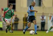 15 August 2005; Curtis Fleming, Shelbourne, in action against Joe Gamble, Cork City. eircom League, Premier Division, Cork City v Shelbourne, Turners Cross, Cork. Picture credit; David Maher / SPORTSFILE