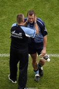 13 August 2005; Dublin manager Paul Caffrey greets Ciaran Whelan as he was substituted. Bank of Ireland All-Ireland Senior Football Championship Quarter-Final, Dublin v Tyrone, Croke Park, Dublin. Picture credit; Ray McManus / SPORTSFILE