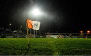 7 February 2014; Gail force winds and torrential rain during the game. Allianz Football League, Division 2, Round 2, Armagh v Down, Athletic Grounds, Armagh. Picture credit: Oliver McVeigh / SPORTSFILE