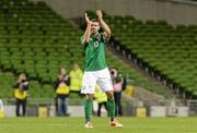 5 March 2014; Jon Walters, Republic of Ireland, applauds supporters after the game. International Friendly, Republic of Ireland v Serbia, Aviva Stadium, Lansdowne Road, Dublin.  Picture credit: Pat Murphy / SPORTSFILE