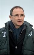 6 March 2014; Republic of Ireland manager Martin O'Neill watches the game. U17 International Friendly, Republic of Ireland v Austria, Gannon Park, Malahide, Co. Dublin. Picture credit: Pat Murphy / SPORTSFILE